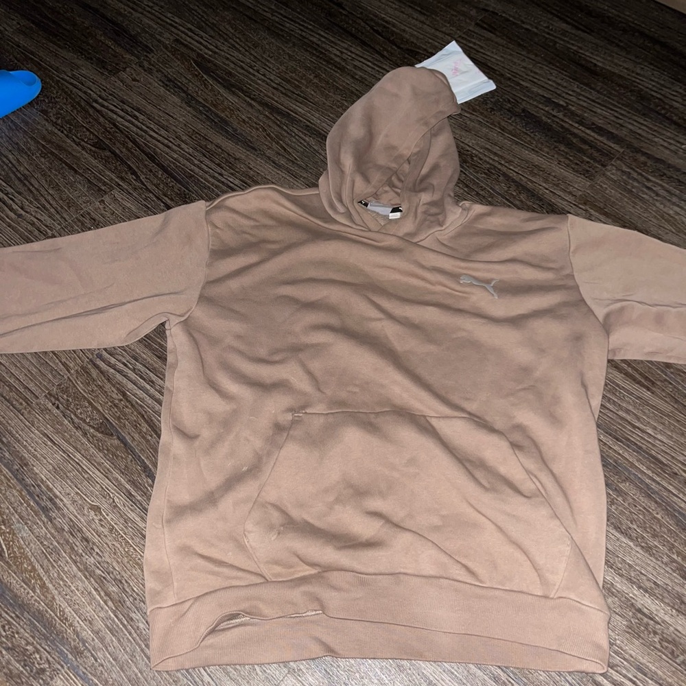 Puma Brown Sweatshirt Hoodie Casual Comfort